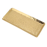 25x11cm Towel Hammered Trays Stainless Steel Multi Purpose Dishwasher Safe Dessert Tray Plate for Home Restaurant Gold