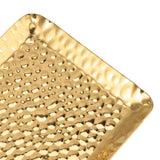 25x11cm Towel Hammered Trays Stainless Steel Multi Purpose Dishwasher Safe Dessert Tray Plate for Home Restaurant Gold - Extra Image