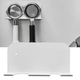 Coffee Bottomless Handle Ear Bracket Space Saving Universal Portafilter Handle Hanger with Adhesive for Coffee Machine White