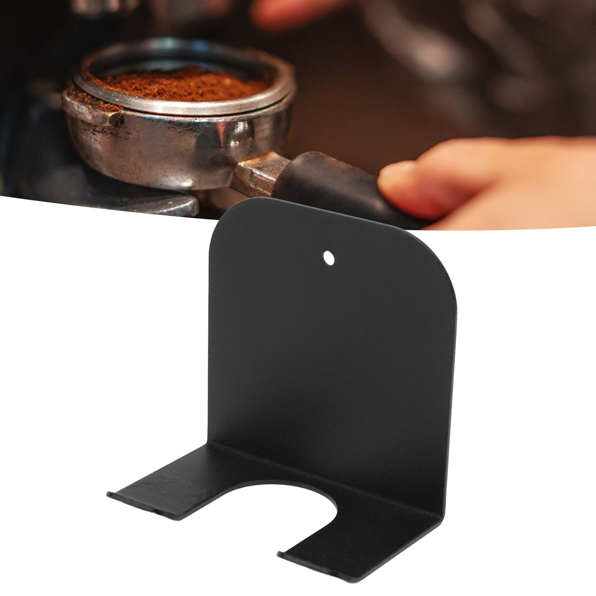 Bottomless Handle Ear Bracket Universal Metal Coffee Machine Handle Hanger for 51 53 58 Handle Black