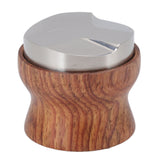 Coffee Distributor Stainless Steel Rosewood Coffee Tamper Leveler for Coffee Accessories 51mm / 2.0in - Top-Down View