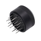 Coffee Needle Distributor Rust Resistant Stainless Steel Needle Coffee Stirrer with Base for Cafes Home 58MM - Top-Down View