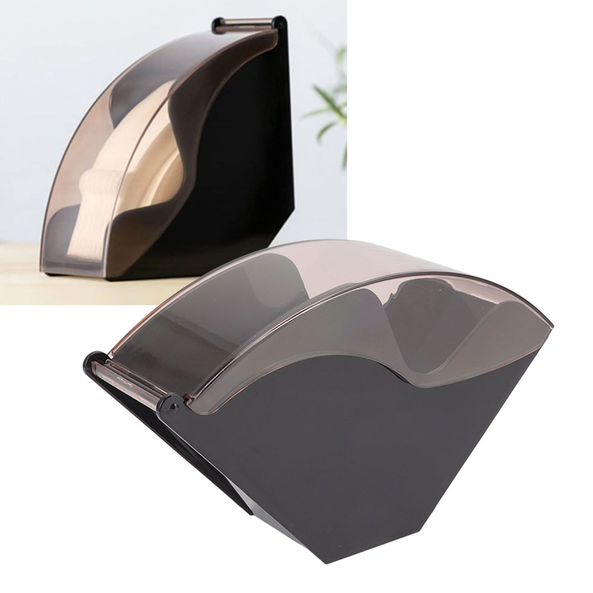 Coffee Filter Paper Storage Holder Hand Brewed Coffee Filter for V60 Fan Shaped Dustproof Box Cafe Filter Paper Dispenser Rack