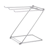 Foldable Floor Towel Holder Stainless Steel Z Shaped 3 Bars Floor Towel Rack for Bathroom Kitchen