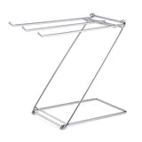 Foldable Floor Towel Holder Stainless Steel Z Shaped 3 Bars Floor Towel Rack for Bathroom Kitchen - Top-Down View