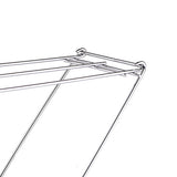 Foldable Floor Towel Holder Stainless Steel Z Shaped 3 Bars Floor Towel Rack for Bathroom Kitchen - Low Angle