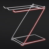 Foldable Floor Towel Holder Stainless Steel Z Shaped 3 Bars Floor Towel Rack for Bathroom Kitchen
