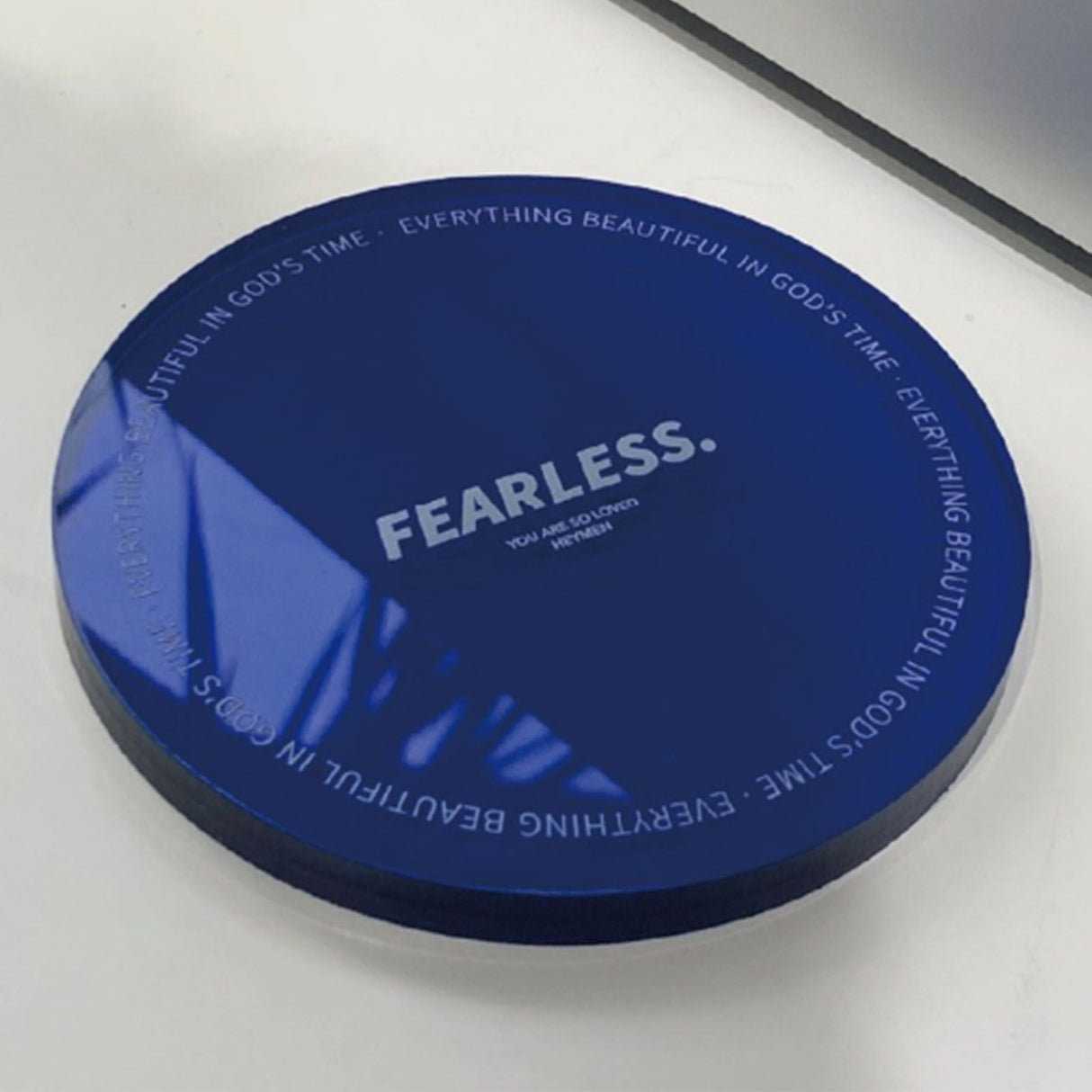 Cup Coasters Minimalist Heat Insulation Decorative Acrylic Coaster for Advertising Accessories Home Blue