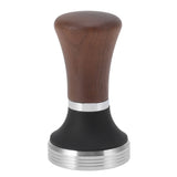 51mm Coffee Tamper Food Grade Stainless Steel Pressure Tamper with Wooden Handle for Coffee Tools - Front View