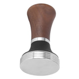 51mm Coffee Tamper Food Grade Stainless Steel Pressure Tamper with Wooden Handle for Coffee Tools - Top-Down View