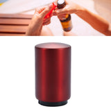 Automatic Bottle Opener Magnetic Stainless Steel Push Down Bottle Lid Opening Tool for Beer Glass Beverage Bottle Red - 45-Degree Angle
