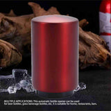 Automatic Bottle Opener Magnetic Stainless Steel Push Down Bottle Lid Opening Tool for Beer Glass Beverage Bottle Red - Extra Image
