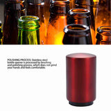 Automatic Bottle Opener Magnetic Stainless Steel Push Down Bottle Lid Opening Tool for Beer Glass Beverage Bottle Red - Extra Image