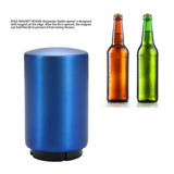 Automatic Bottle Opener Magnetic Stainless Steel Push Down Bottle Lid Opening Tool for Beer Glass Beverage Bottle Blue - Extra Image