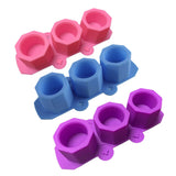 3 Pcs Silicone Planter Mold For Making Concrete Flower Pots DIY Succulent Plants Blue Pink Purple
