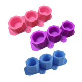 3 Pcs Silicone Planter Mold For Making Concrete Flower Pots DIY Succulent Plants Blue Pink Purple