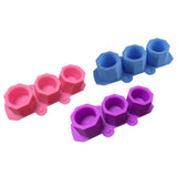 3 Pcs Silicone Planter Mold For Making Concrete Flower Pots DIY Succulent Plants Blue Pink Purple