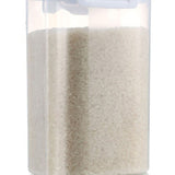Rice Storage Barrel 2KG Capacity BPA Free Airtight Cereal Container with Measuring Cup Lid for Grain Flour Nuts - Close-Up Angle