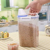 Rice Storage Barrel 2KG Capacity BPA Free Airtight Cereal Container with Measuring Cup Lid for Grain Flour Nuts - Extra Image