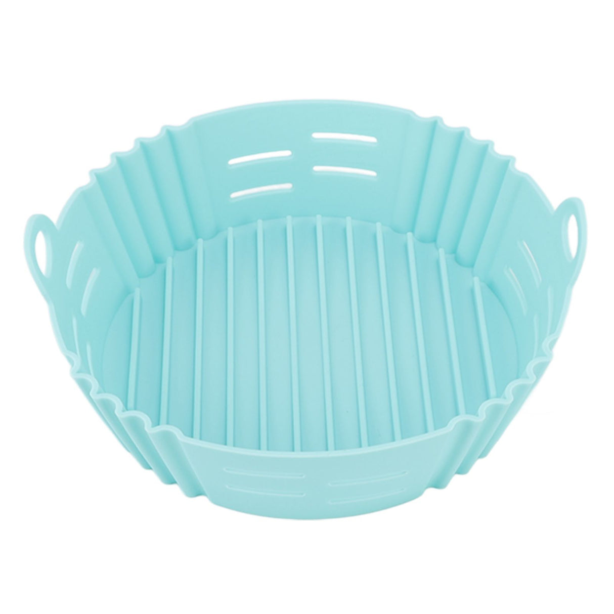 Fryer Silicone Liner Heat Resistant Elastic Washable Food Grade Reusable Fryer Basket for Cooking Blue