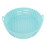 Fryer Silicone Liner Heat Resistant Elastic Washable Food Grade Reusable Fryer Basket for Cooking Blue