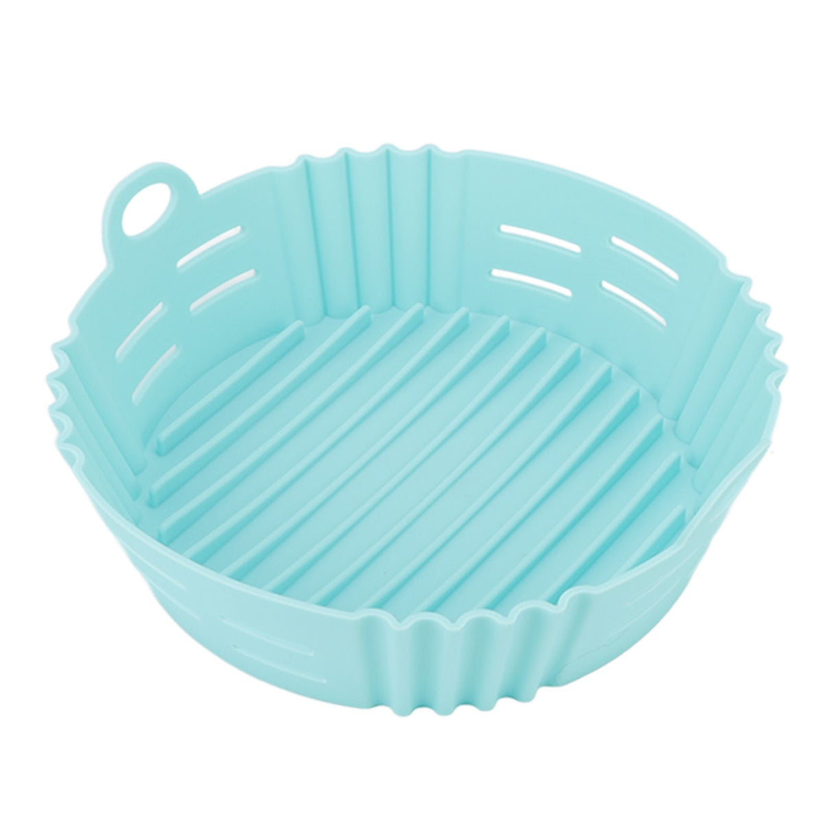 Fryer Silicone Liner Heat Resistant Elastic Washable Food Grade Reusable Fryer Basket for Cooking Blue