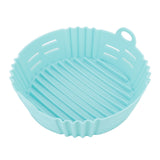 Fryer Silicone Liner Heat Resistant Elastic Washable Food Grade Reusable Fryer Basket for Cooking Blue