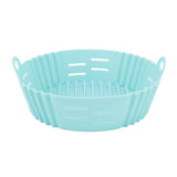 Fryer Silicone Liner Heat Resistant Elastic Washable Food Grade Reusable Fryer Basket for Cooking Blue - 45-Degree Angle
