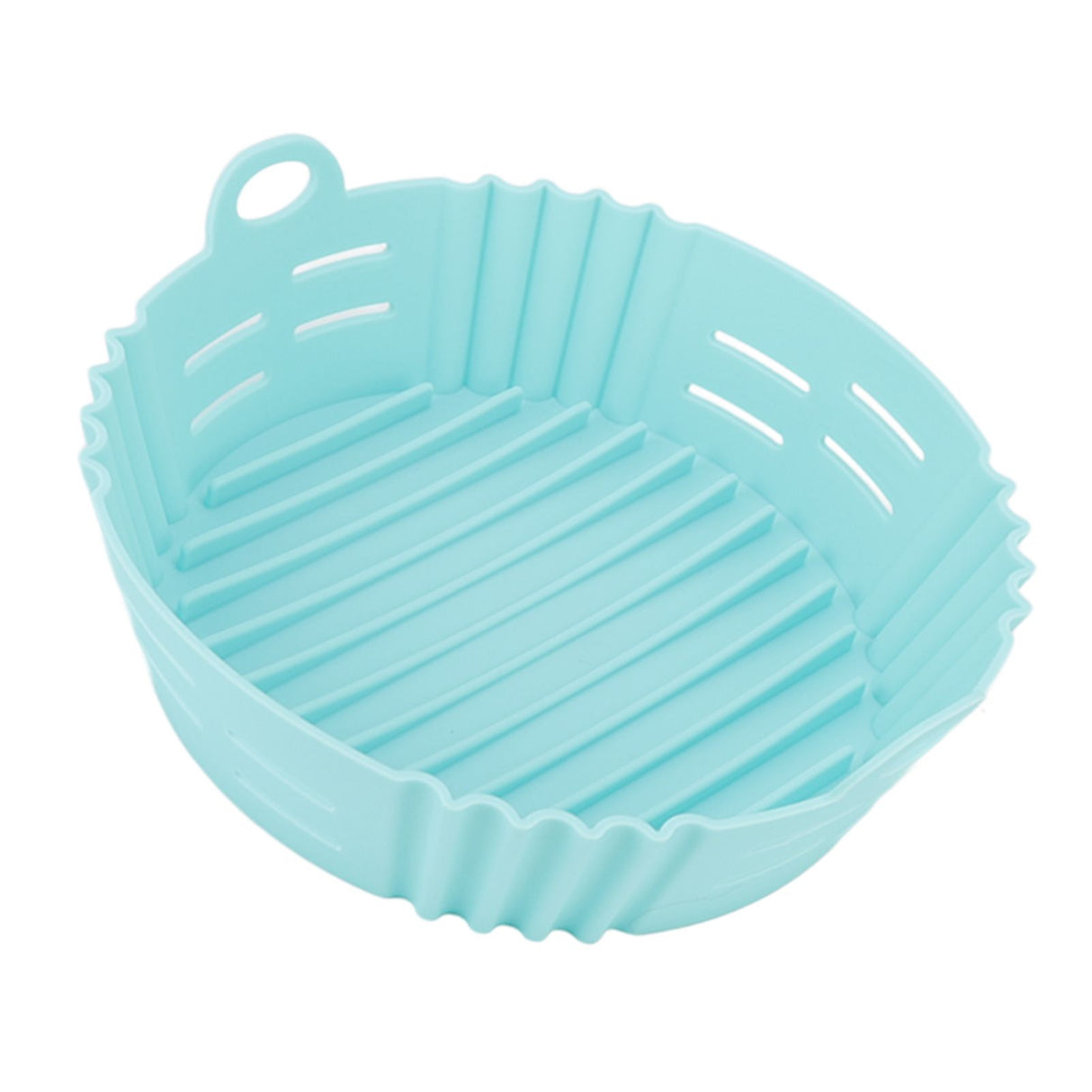 Fryer Silicone Liner Heat Resistant Elastic Washable Food Grade Reusable Fryer Basket for Cooking Blue