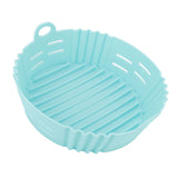 Fryer Silicone Liner Heat Resistant Elastic Washable Food Grade Reusable Fryer Basket for Cooking Blue - Extra Image