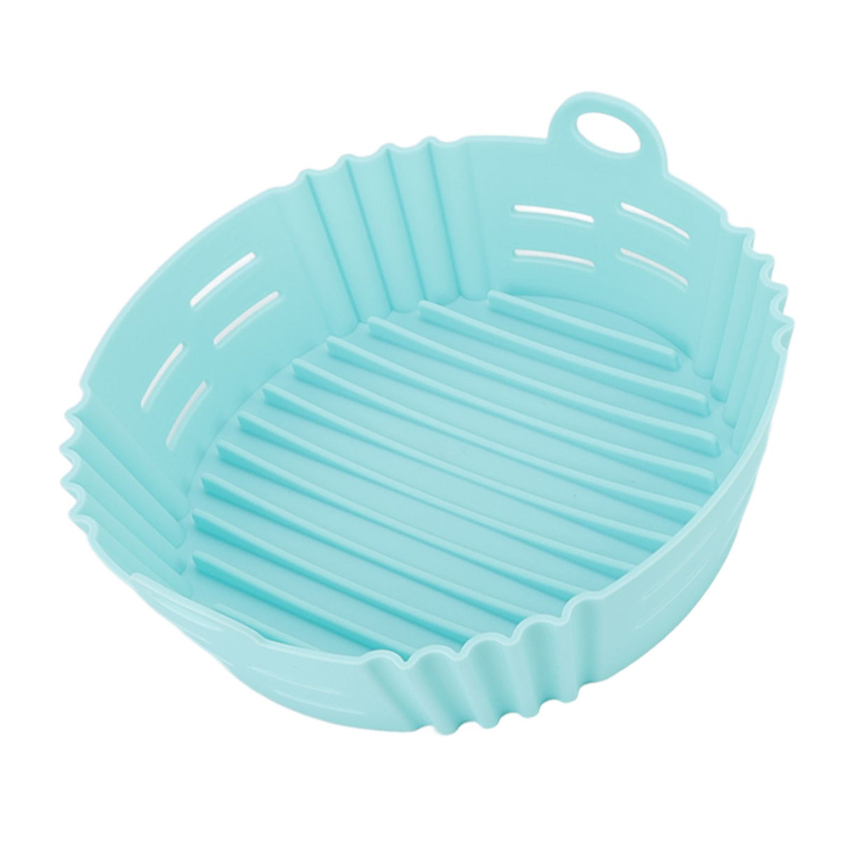 Fryer Silicone Liner Heat Resistant Elastic Washable Food Grade Reusable Fryer Basket for Cooking Blue