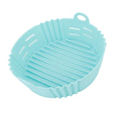 Fryer Silicone Liner Heat Resistant Elastic Washable Food Grade Reusable Fryer Basket for Cooking Blue - Extra Image