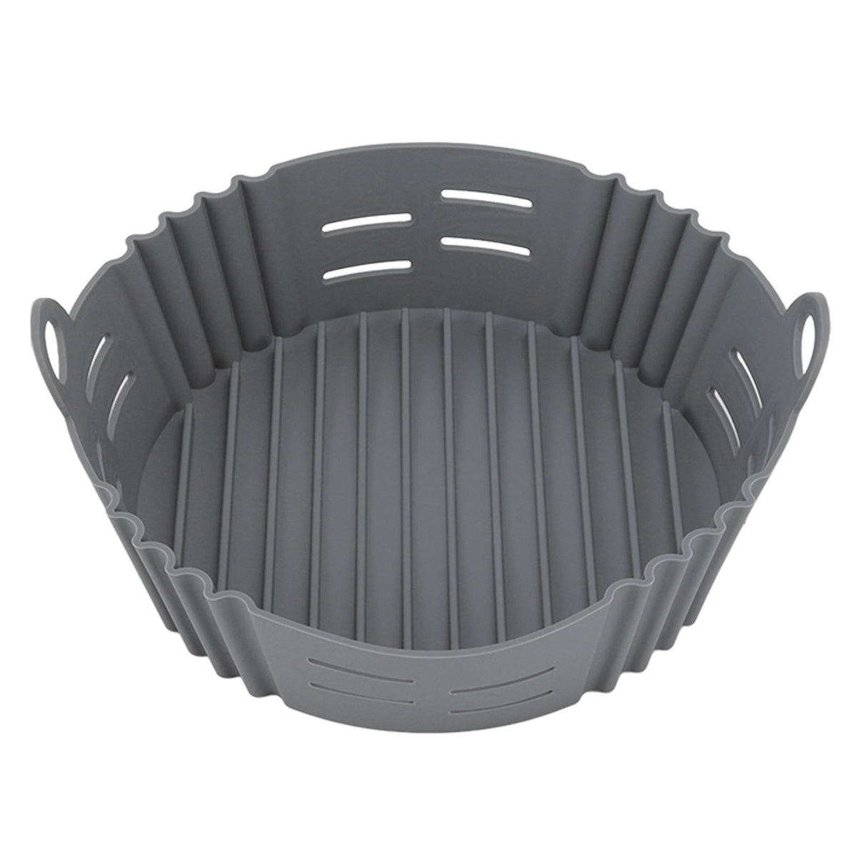 Fryer Silicone Liner Heat Resistant Elastic Washable Food Grade Reusable Fryer Basket for Cooking Grey