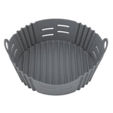 Fryer Silicone Liner Heat Resistant Elastic Washable Food Grade Reusable Fryer Basket for Cooking Grey