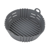 Fryer Silicone Liner Heat Resistant Elastic Washable Food Grade Reusable Fryer Basket for Cooking Grey - Side View