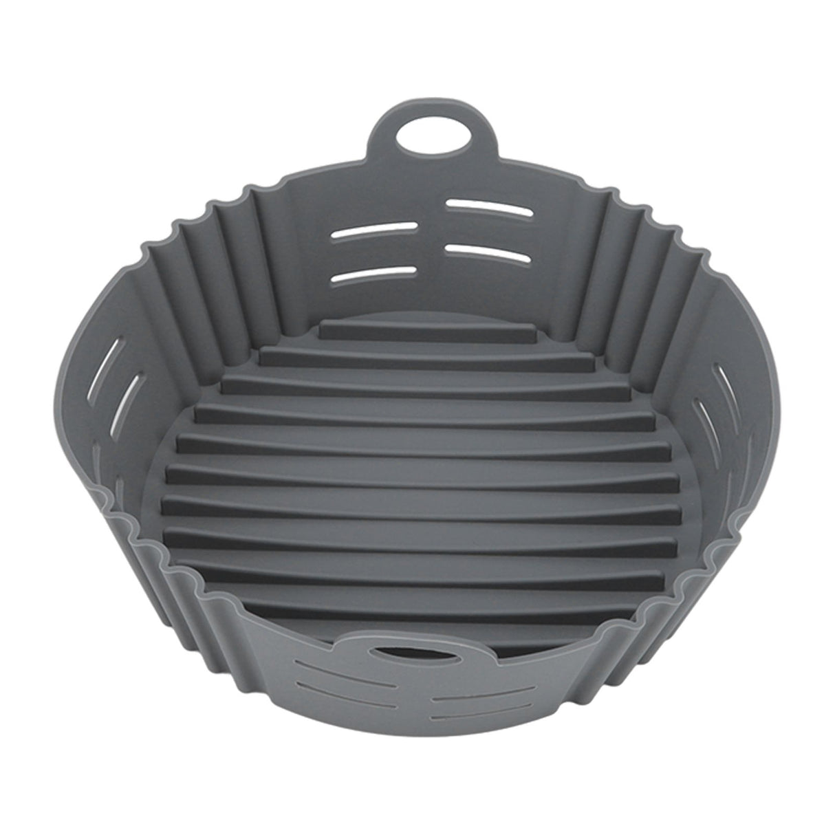 Fryer Silicone Liner Heat Resistant Elastic Washable Food Grade Reusable Fryer Basket for Cooking Grey