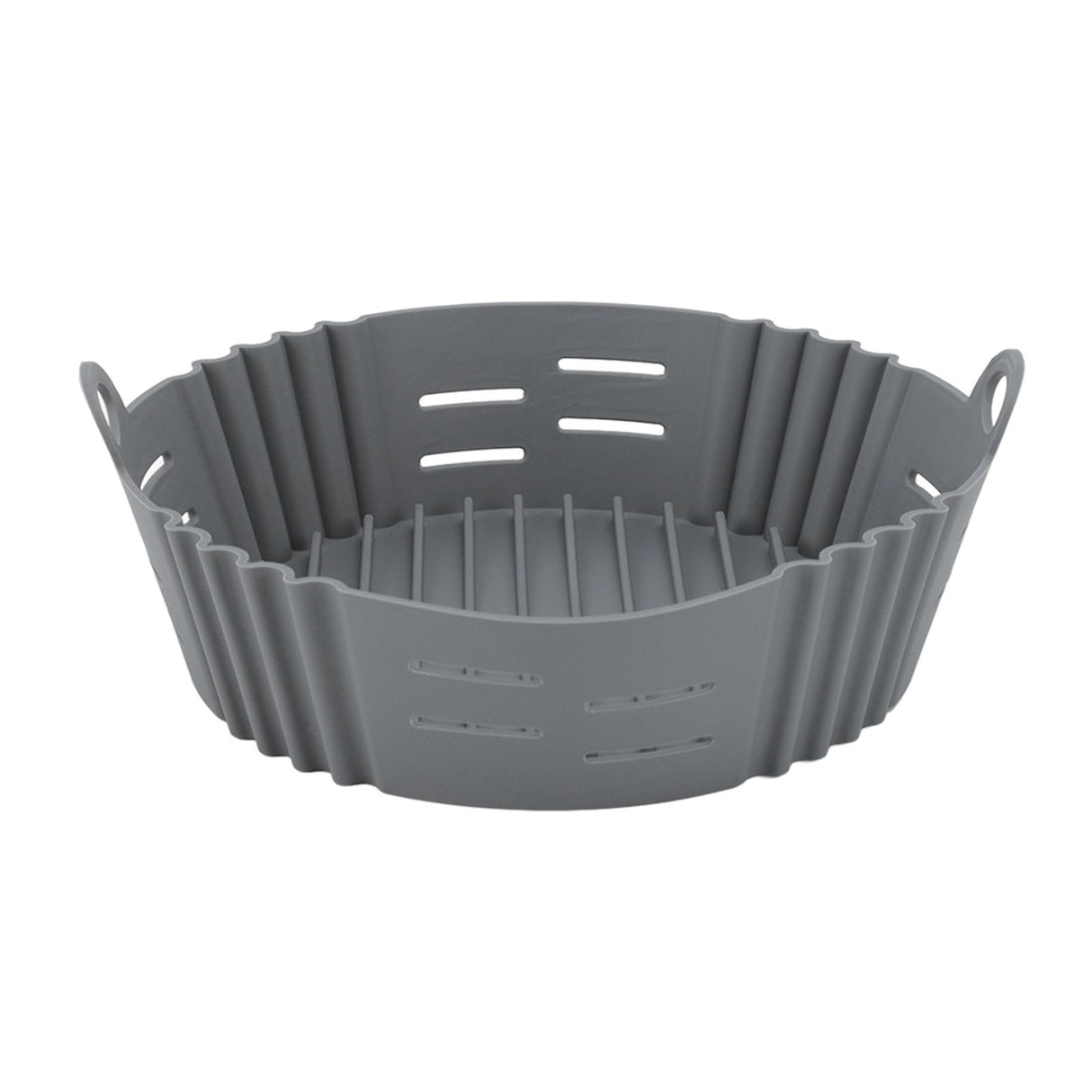 Fryer Silicone Liner Heat Resistant Elastic Washable Food Grade Reusable Fryer Basket for Cooking Grey