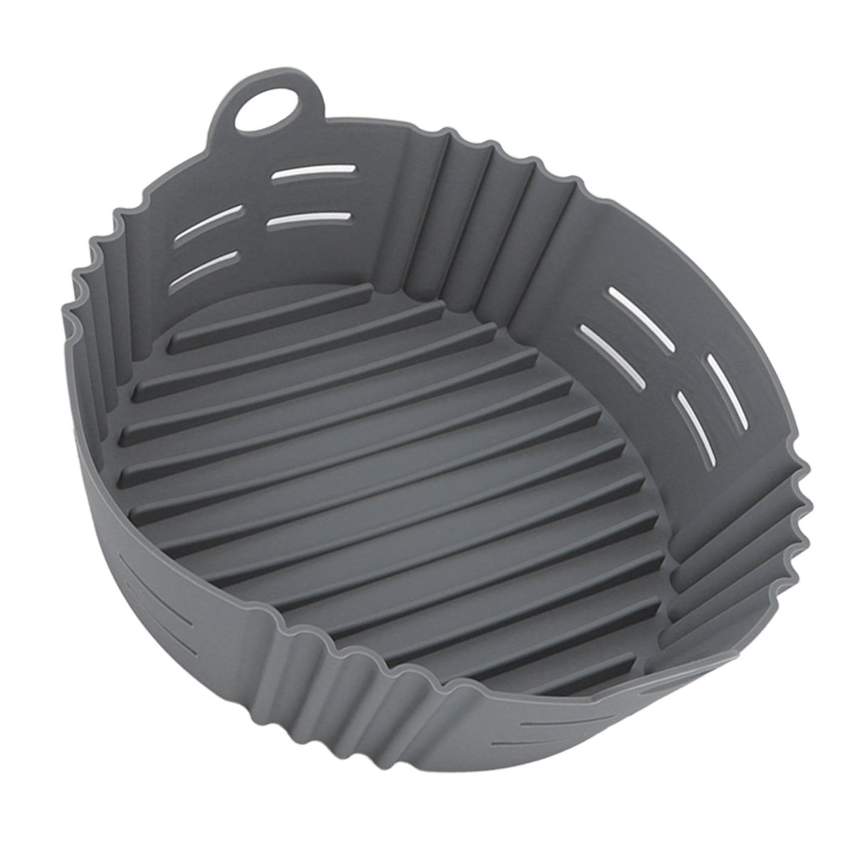 Fryer Silicone Liner Heat Resistant Elastic Washable Food Grade Reusable Fryer Basket for Cooking Grey
