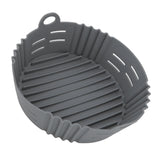 Fryer Silicone Liner Heat Resistant Elastic Washable Food Grade Reusable Fryer Basket for Cooking Grey