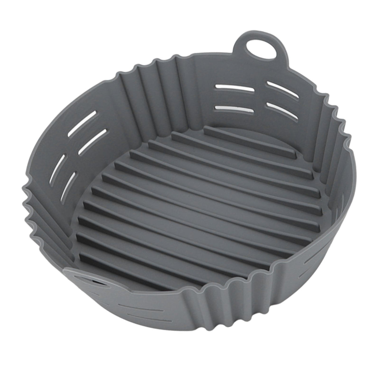Fryer Silicone Liner Heat Resistant Elastic Washable Food Grade Reusable Fryer Basket for Cooking Grey