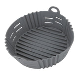 Fryer Silicone Liner Heat Resistant Elastic Washable Food Grade Reusable Fryer Basket for Cooking Grey