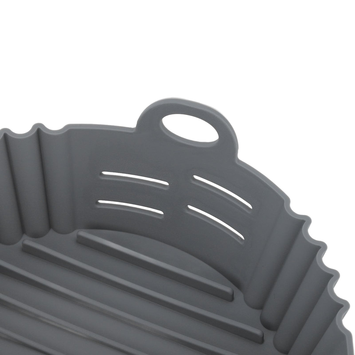 Fryer Silicone Liner Heat Resistant Elastic Washable Food Grade Reusable Fryer Basket for Cooking Grey