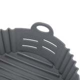 Fryer Silicone Liner Heat Resistant Elastic Washable Food Grade Reusable Fryer Basket for Cooking Grey