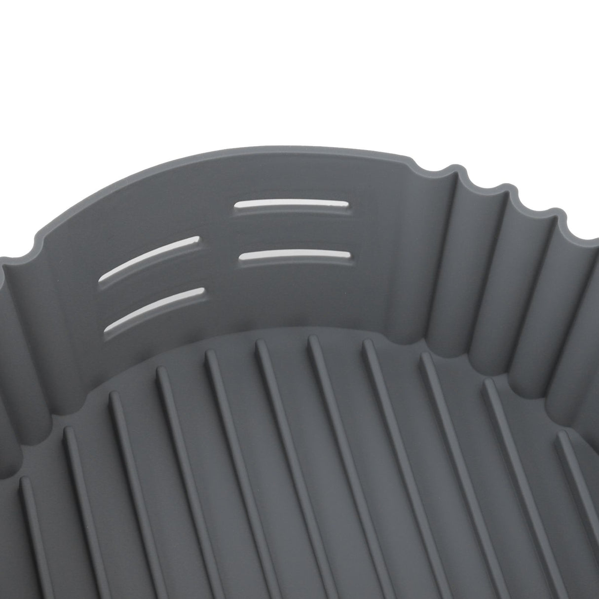 Fryer Silicone Liner Heat Resistant Elastic Washable Food Grade Reusable Fryer Basket for Cooking Grey