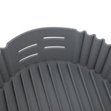 Fryer Silicone Liner Heat Resistant Elastic Washable Food Grade Reusable Fryer Basket for Cooking Grey