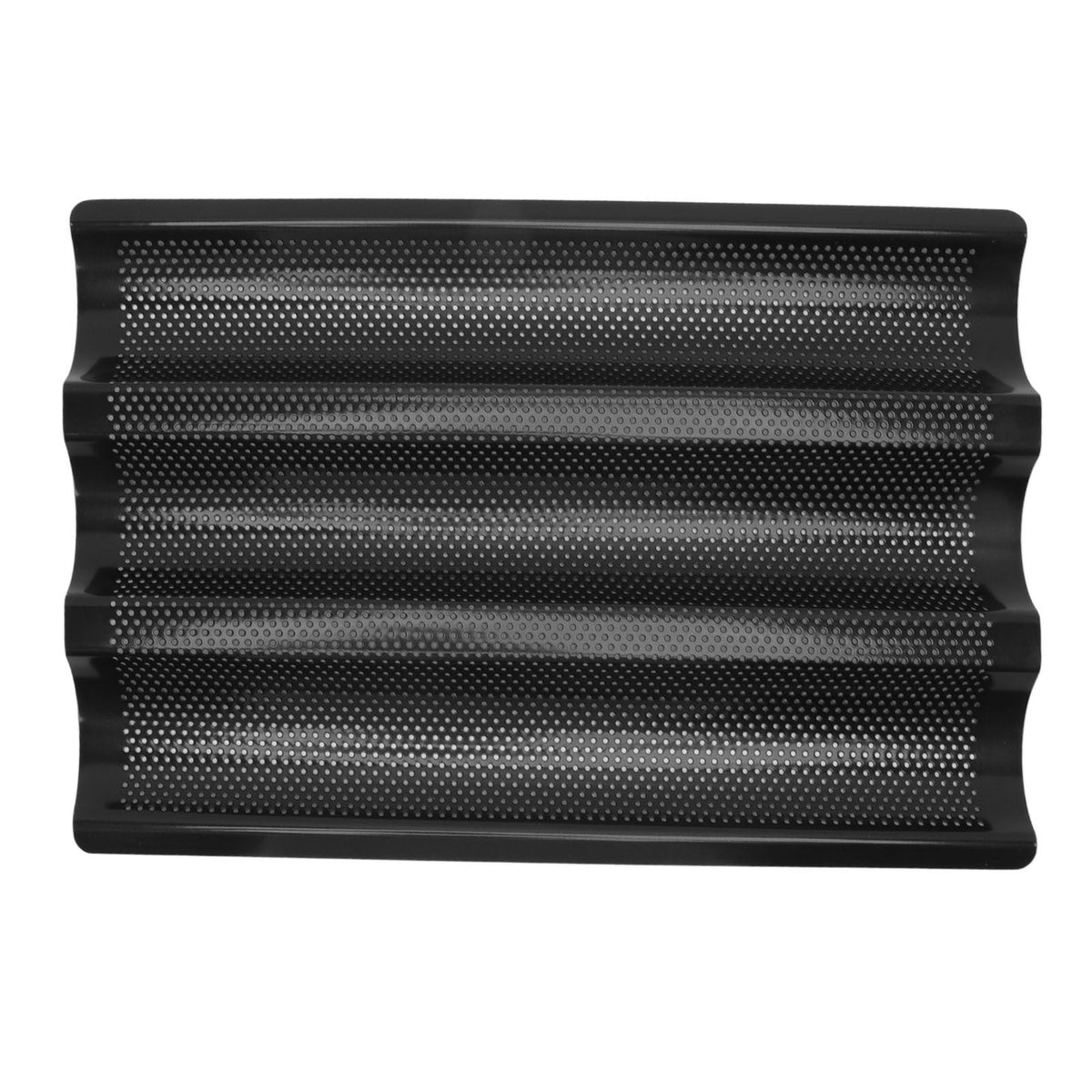 Baguette Pan Stainless Steel U Shape Uniform Heating Perforated Design French Bread Baking Pan for Home Baguette