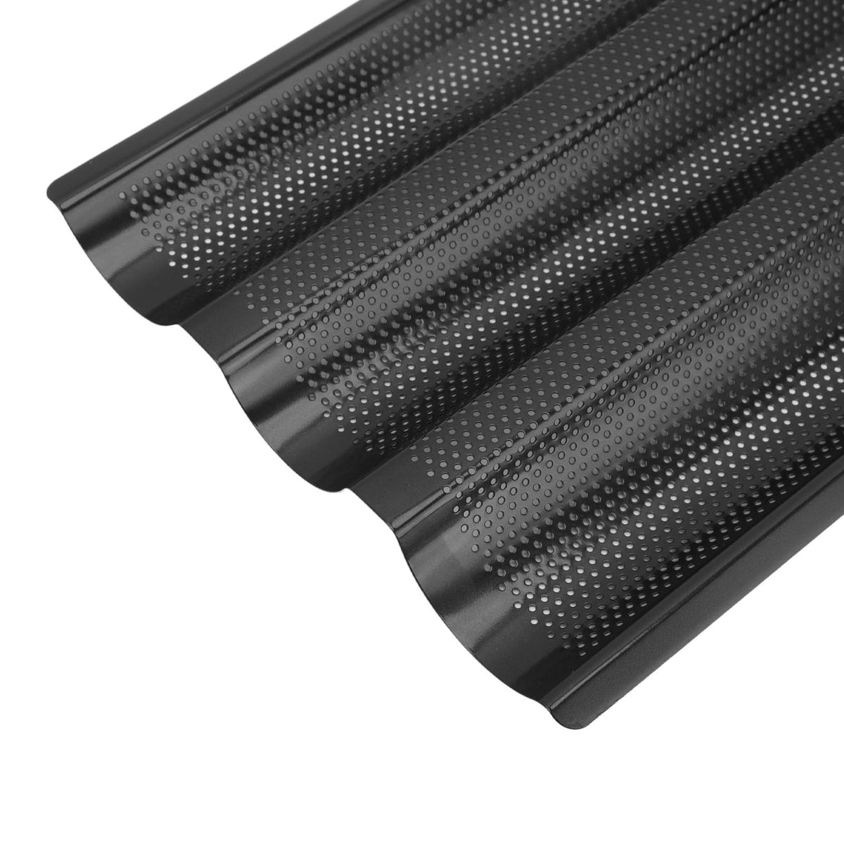 Baguette Pan Stainless Steel U Shape Uniform Heating Perforated Design French Bread Baking Pan for Home Baguette