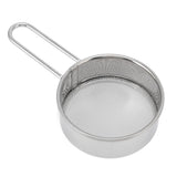 Flour Sieve Strainer 304 Stainless Steel Lightweight Easy Cleaning Ergonomic Handle Mesh Round Sifter for Baking - Top-Down View