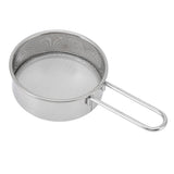 Flour Sieve Strainer 304 Stainless Steel Lightweight Easy Cleaning Ergonomic Handle Mesh Round Sifter for Baking