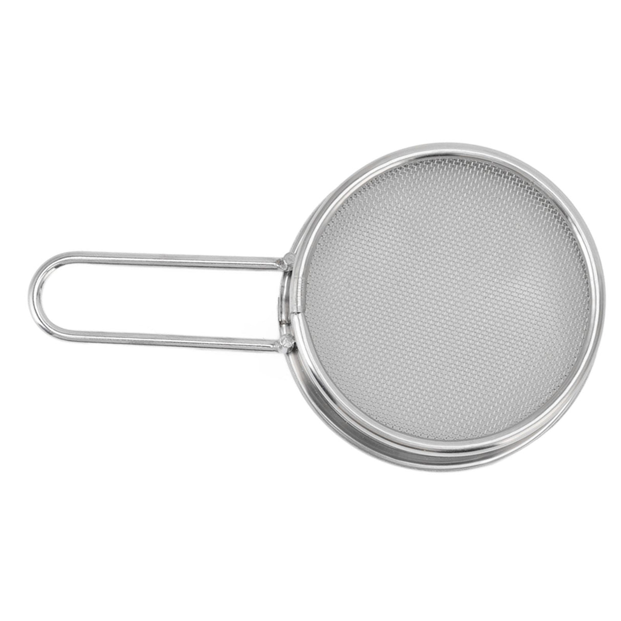 Flour Sieve Strainer 304 Stainless Steel Lightweight Easy Cleaning Ergonomic Handle Mesh Round Sifter for Baking